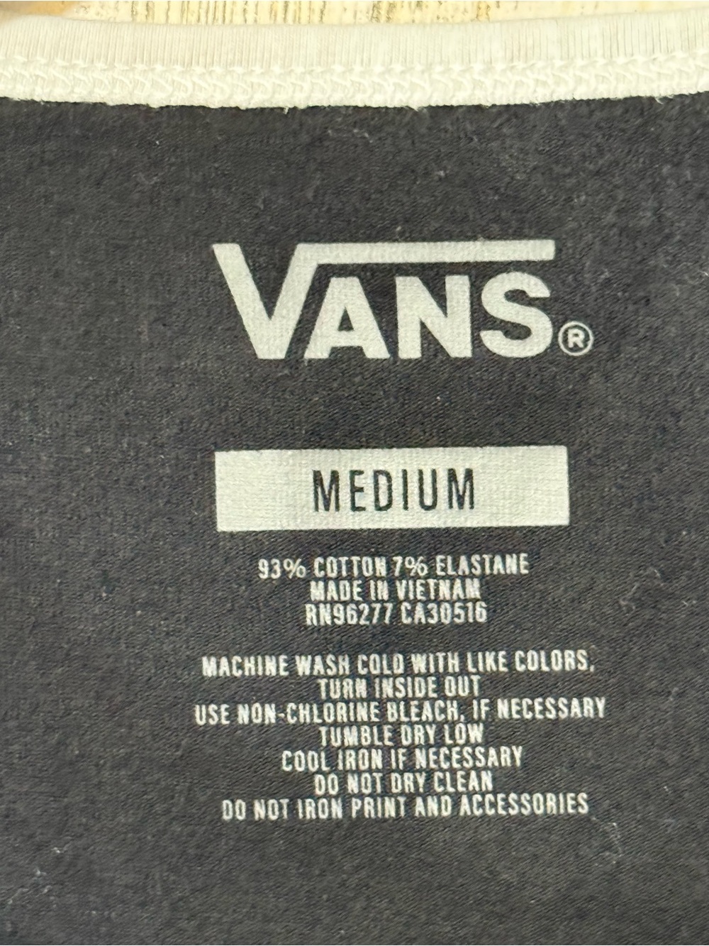Vans Black Crop Tank with White Trim - Women's - Picture 2 of 12